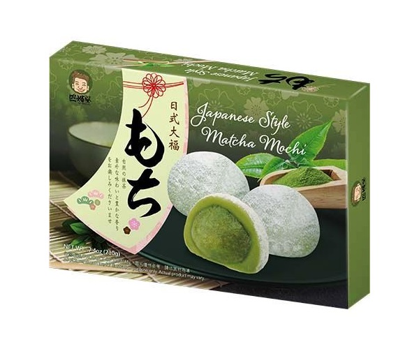 Dolce giapponese Mochi al tè verde Matcha - Szu Shen Po 210g. Dolce giapponese Mochi al tè verde Matcha - Szu Shen Po 210g.